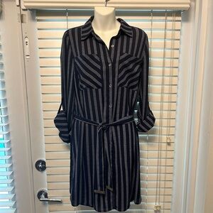 Michael Kors Striped Shirt Dress - Size 6